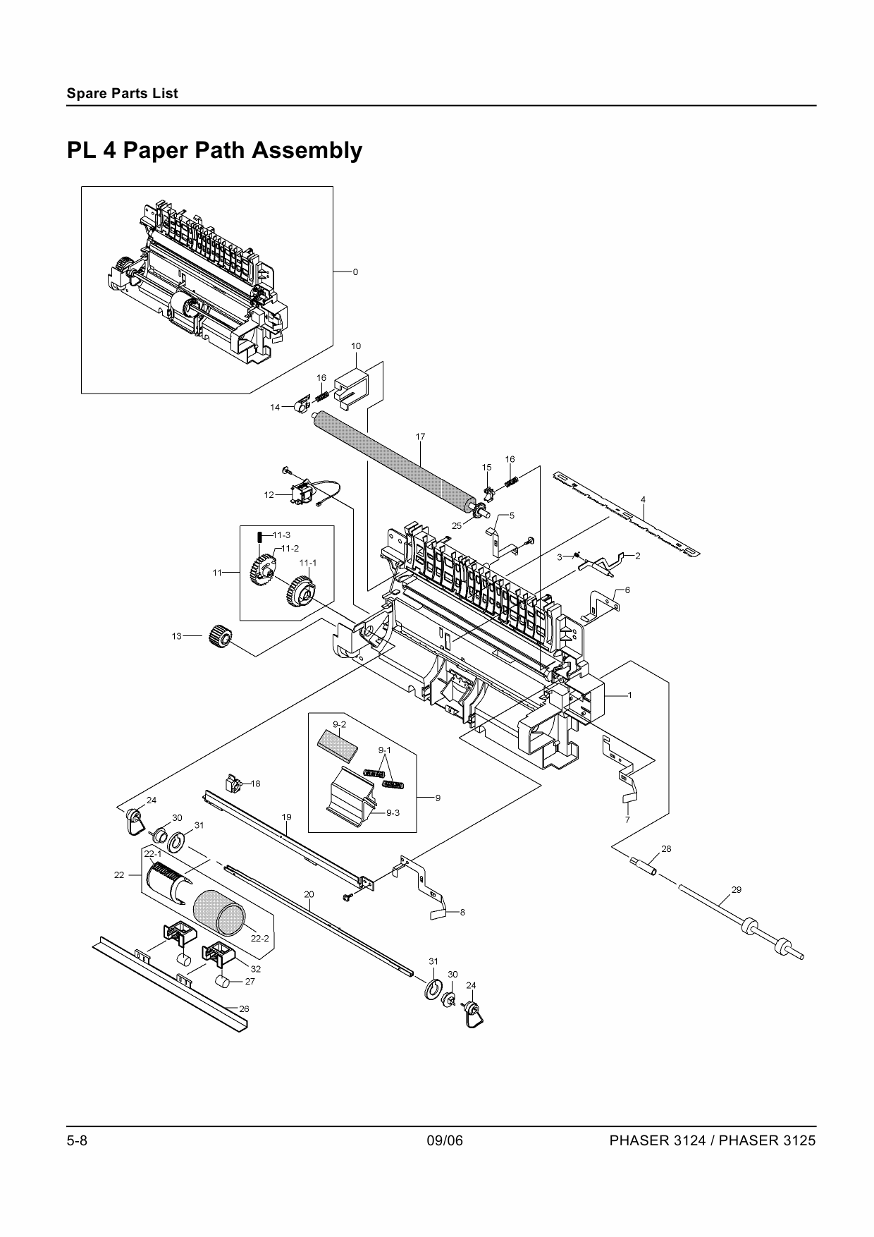 Xerox Phaser 3124 3125 Parts List and Service Manual-4